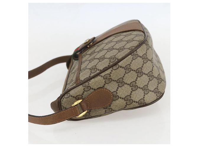 Borsa Sherry Line GG Supreme Web di GUCCI in PVC beige e oro 89 02 032 Auth 159407 D'oro - vista 3