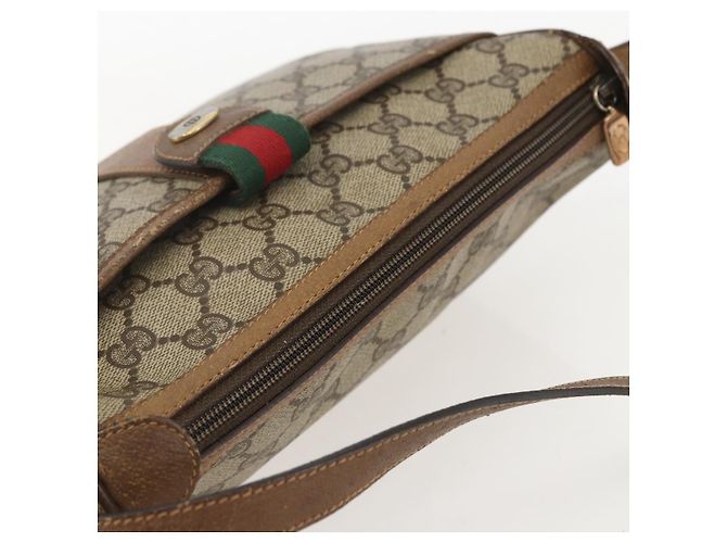 Borsa Sherry Line GG Supreme Web di GUCCI in PVC beige e oro 89 02 032 Auth 159407 D'oro - vista 6