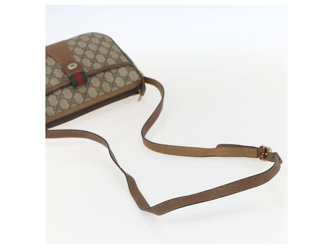 Borsa Sherry Line GG Supreme Web di GUCCI in PVC beige e oro 89 02 032 Auth 159407 D'oro - vista 7