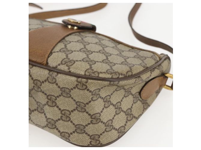 Borsa Sherry Line GG Supreme Web di GUCCI in PVC beige e oro 89 02 032 Auth 159407 D'oro - vista 9