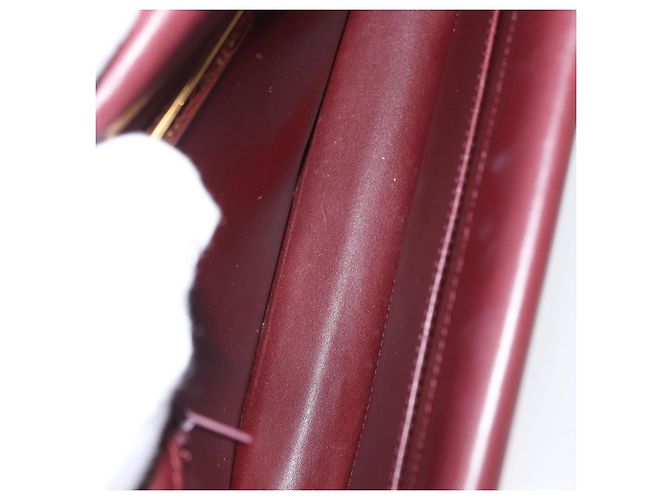 Cartier Borsa a spalla Must Line in pelle Bordeaux oro Auth BA9345 D'oro Bordò - vista 11