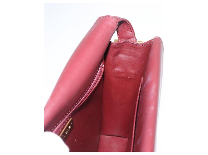 Cartier Borsa a spalla Must Line in pelle Bordeaux oro Auth BA9345 D'oro Bordò - vista 19