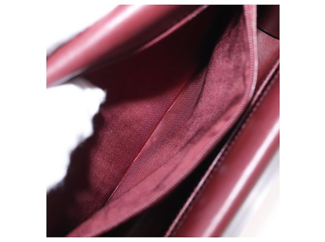 Cartier Borsa a spalla Must Line in pelle Bordeaux oro Auth BA9345 D'oro Bordò - vista 23