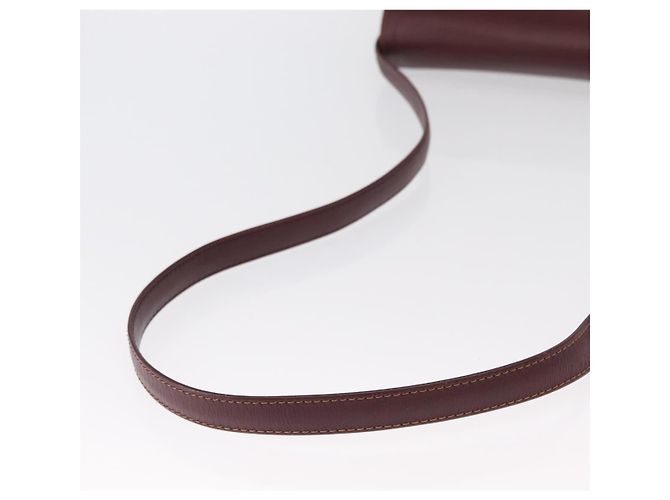 Cartier Borsa a spalla Must Line in pelle Bordeaux oro Auth BA9345 D'oro Bordò - vista 7