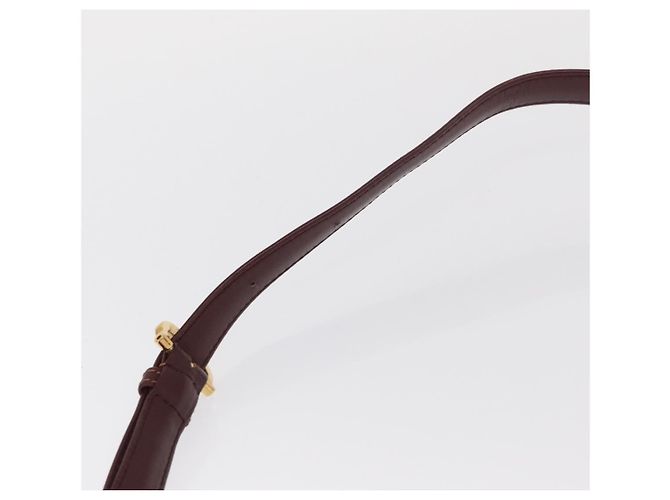 Cartier Borsa a spalla Must Line in pelle Bordeaux oro Auth BA9345 D'oro Bordò - vista 8