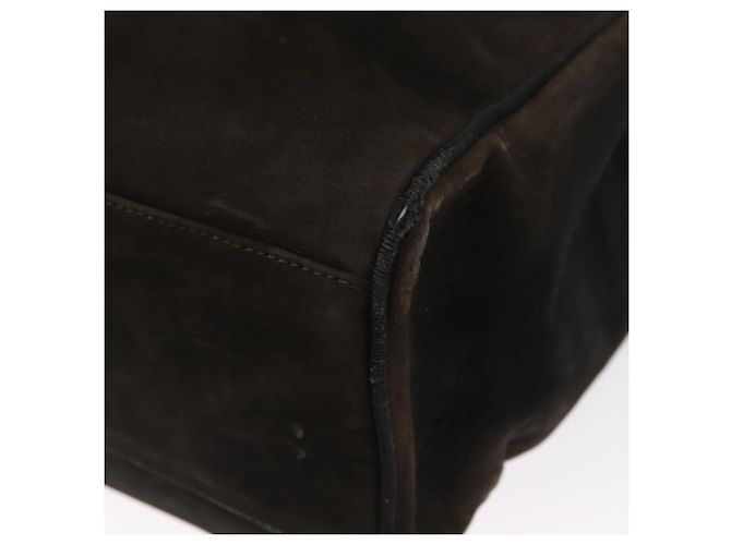 Borsa Tote Salvatore Ferragamo in suede nero e oro Auth BA9344 D'oro - vista 14