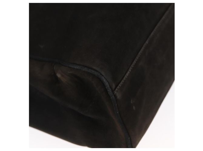 Borsa Tote Salvatore Ferragamo in suede nero e oro Auth BA9344 D'oro - vista 15