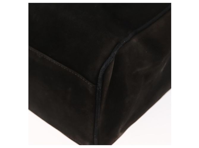 Borsa Tote Salvatore Ferragamo in suede nero e oro Auth BA9344 D'oro - vista 16