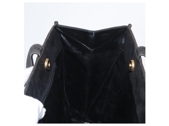 Borsa Tote Salvatore Ferragamo in suede nero e oro Auth BA9344 D'oro - vista 18