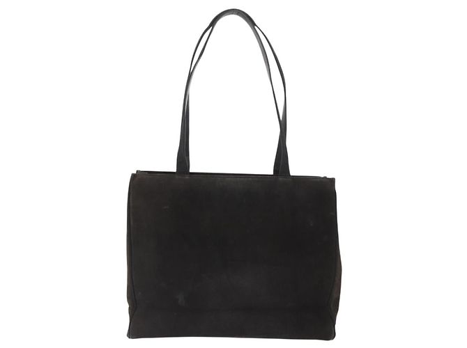 Borsa Tote Salvatore Ferragamo in suede nero e oro Auth BA9344 D'oro - vista 2