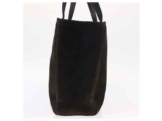 Borsa Tote Salvatore Ferragamo in suede nero e oro Auth BA9344 D'oro - vista 3