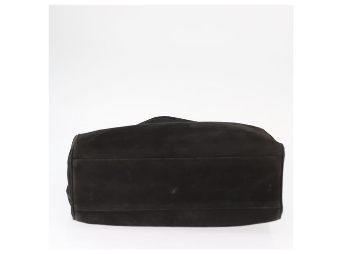Borsa Tote Salvatore Ferragamo in suede nero e oro Auth BA9344 D'oro - vista 5