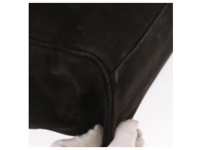 Borsa Tote Salvatore Ferragamo in suede nero e oro Auth BA9344 D'oro - vista 9