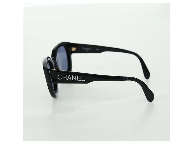 Gafas de sol CHANEL de plástico Negro CC Auth ka1252 - vista 3