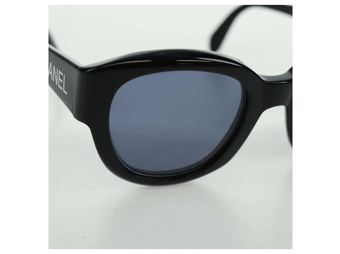 Gafas de sol CHANEL de plástico Negro CC Auth ka1252 - vista 8