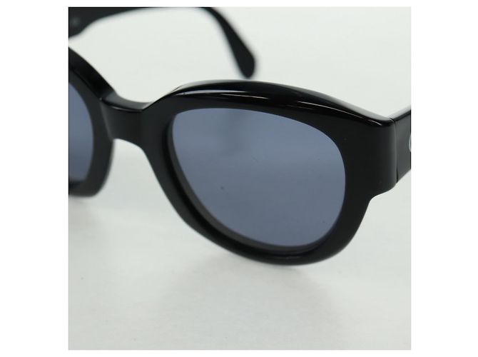 Gafas de sol CHANEL de plástico Negro CC Auth ka1252 - vista 9