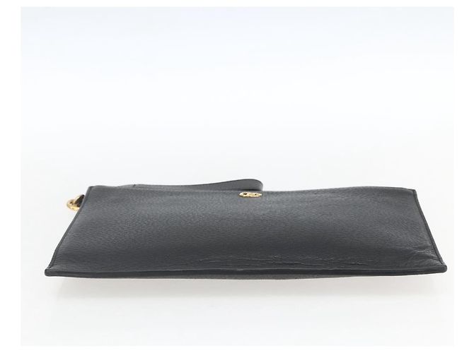 GUCCI Clutch Tasche aus Leder Schwarz Gold 475317 Auth ka1319 Golden - Ansicht 5