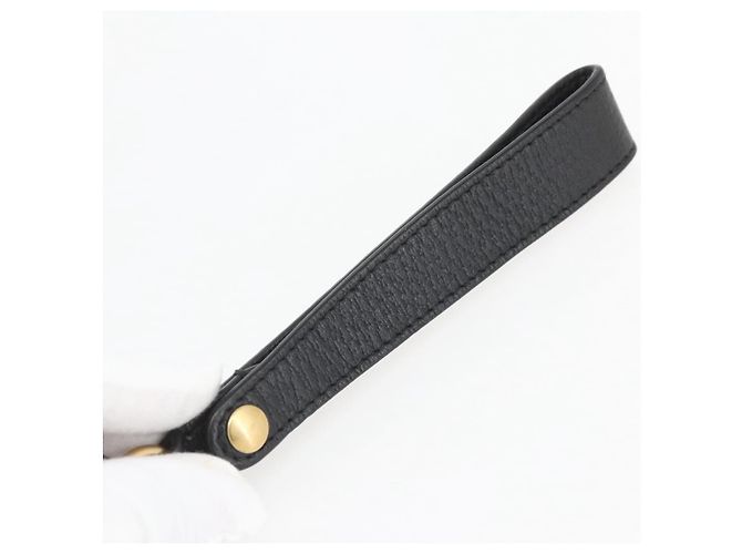 GUCCI Clutch Tasche aus Leder Schwarz Gold 475317 Auth ka1319 Golden - Ansicht 7