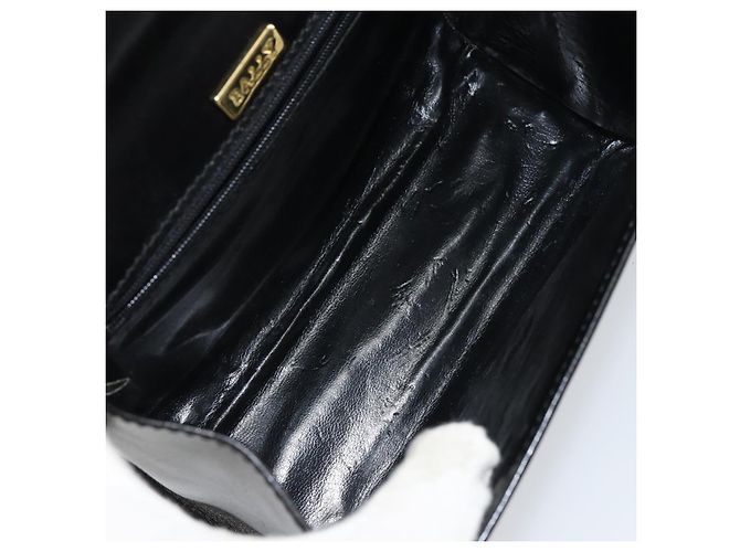 BALLY Borsa a Mano in Pelle 2 vie Nero Oro Auth 158161 D'oro - vista 11