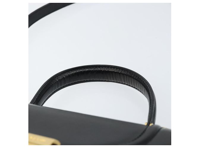 BALLY Borsa a Mano in Pelle 2 vie Nero Oro Auth 158161 D'oro - vista 14