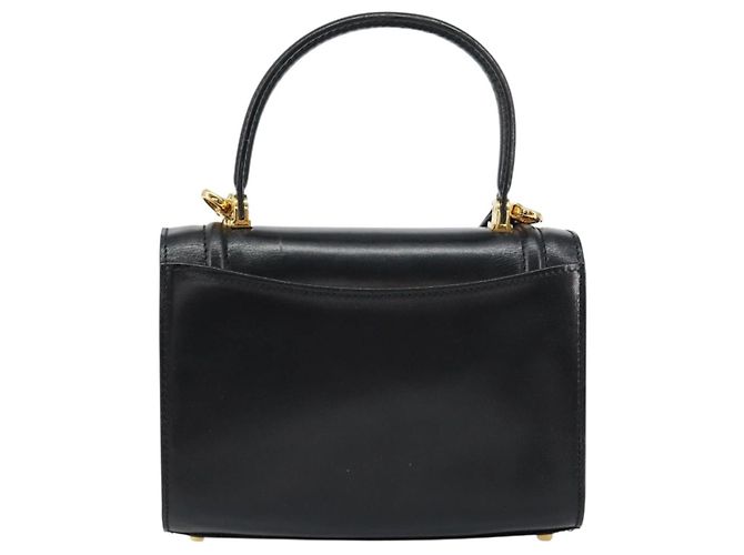 BALLY Borsa a Mano in Pelle 2 vie Nero Oro Auth 158161 D'oro - vista 2