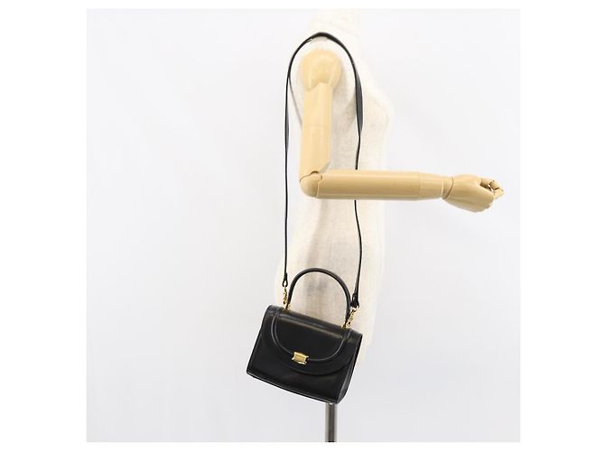 BALLY Borsa a Mano in Pelle 2 vie Nero Oro Auth 158161 D'oro - vista 23