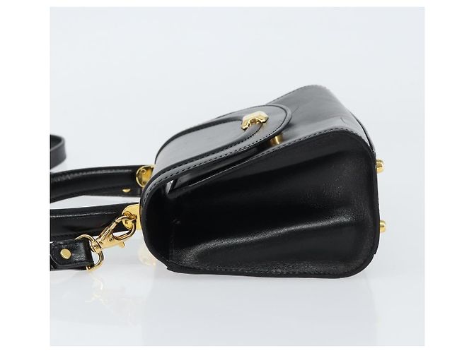 BALLY Borsa a Mano in Pelle 2 vie Nero Oro Auth 158161 D'oro - vista 4