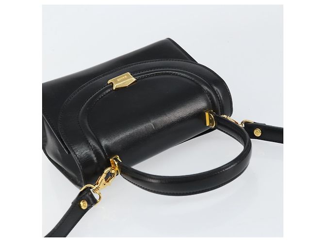 BALLY Borsa a Mano in Pelle 2 vie Nero Oro Auth 158161 D'oro - vista 6
