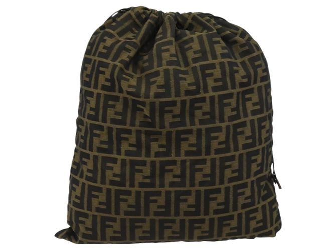 FENDI Zucca Canvas Purse Brown Black Auth 159458 - view 2