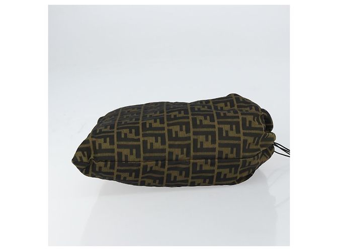FENDI Zucca Canvas Purse Brown Black Auth 159458 - view 3