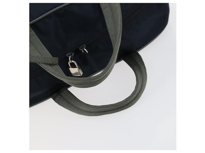 Borsa sportiva Boston in nylon 2 in 1 PRADA blu navy rosso Auth 158522 - vista 10