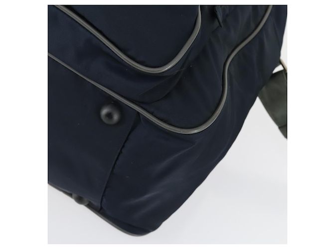 Borsa sportiva Boston in nylon 2 in 1 PRADA blu navy rosso Auth 158522 - vista 15