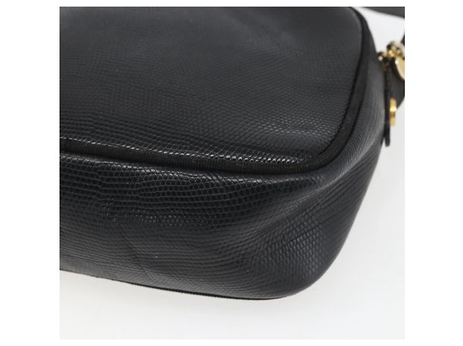 Borsa a Spalla Salvatore Ferragamo in Pelle Nera e Oro Auth ka1281 Nero D'oro - vista 15