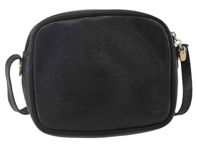 Borsa a Spalla Salvatore Ferragamo in Pelle Nera e Oro Auth ka1281 Nero D'oro - vista 2