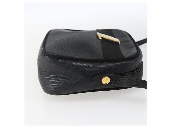 Borsa a Spalla Salvatore Ferragamo in Pelle Nera e Oro Auth ka1281 Nero D'oro - vista 4