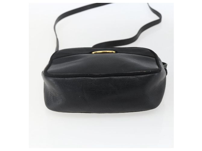 Borsa a Spalla Salvatore Ferragamo in Pelle Nera e Oro Auth ka1281 Nero D'oro - vista 5