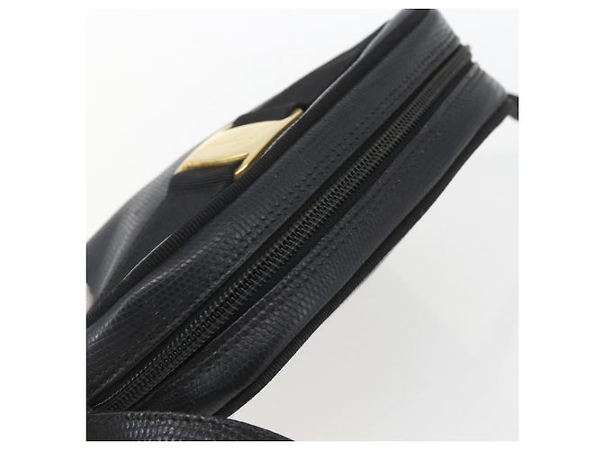 Borsa a Spalla Salvatore Ferragamo in Pelle Nera e Oro Auth ka1281 Nero D'oro - vista 6