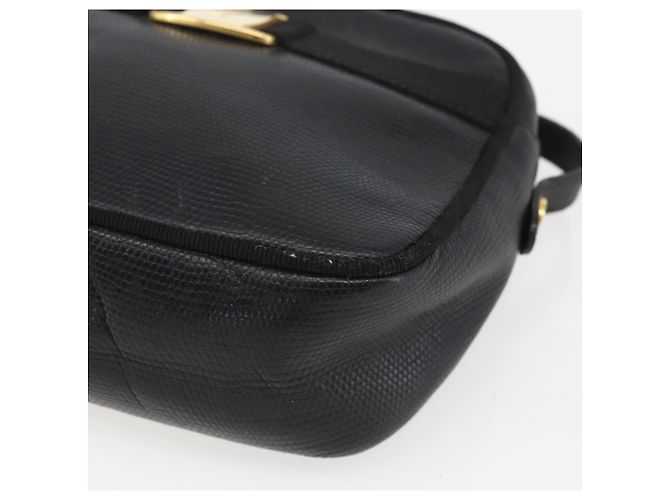 Borsa a Spalla Salvatore Ferragamo in Pelle Nera e Oro Auth ka1281 Nero D'oro - vista 9