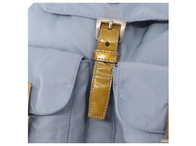 PRADA Rucksack aus Nylon hellblau Silber authentisch 159978 - Ansicht 10