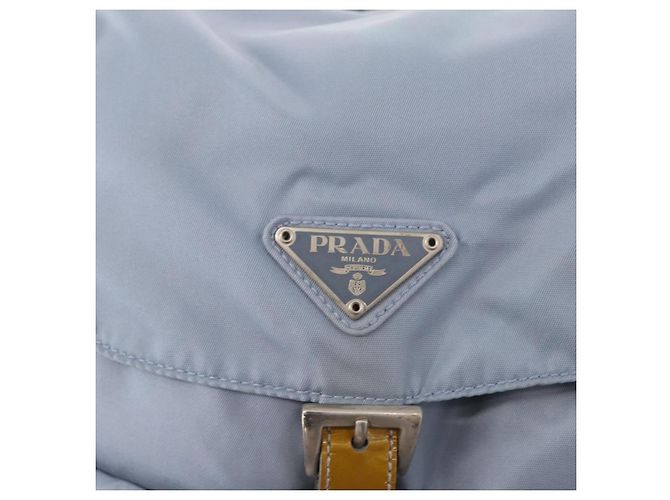 PRADA Rucksack aus Nylon hellblau Silber authentisch 159978 - Ansicht 21