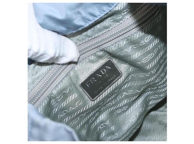 PRADA Rucksack aus Nylon hellblau Silber authentisch 159978 - Ansicht 23