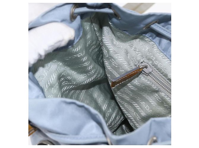 PRADA Rucksack aus Nylon hellblau Silber authentisch 159978 - Ansicht 25