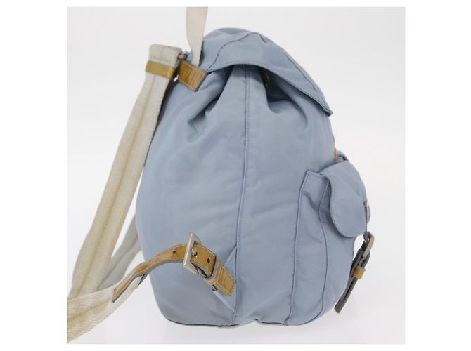 PRADA Rucksack aus Nylon hellblau Silber authentisch 159978 - Ansicht 4