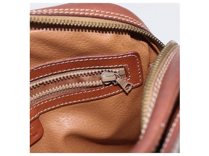 Céline Borsa a Spalla in Tela Macadam CELINE in Pelle PVC Marrone Oro Auth BA9314 D'oro - vista 20