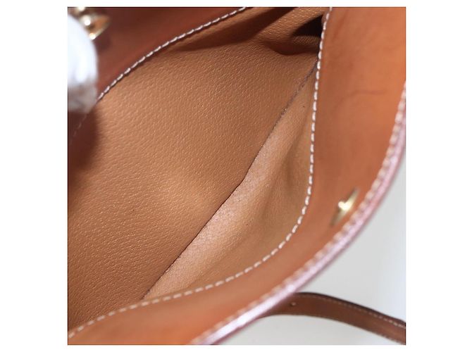 Céline Borsa a Spalla in Tela Macadam CELINE in Pelle PVC Marrone Oro Auth BA9314 D'oro - vista 25
