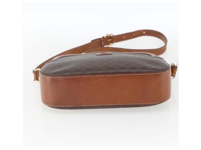 Céline Borsa a Spalla in Tela Macadam CELINE in Pelle PVC Marrone Oro Auth BA9314 D'oro - vista 5
