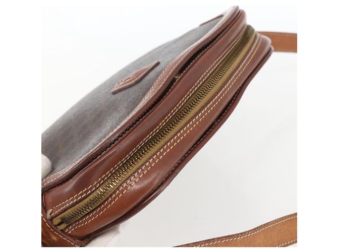 Céline Borsa a Spalla in Tela Macadam CELINE in Pelle PVC Marrone Oro Auth BA9314 D'oro - vista 6
