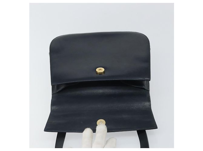 Borsa a Spalla Salvatore Ferragamo in Pelle Blu Navy Oro Auth ka1235 D'oro - vista 17