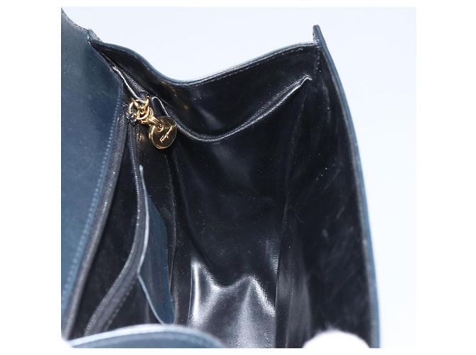 Borsa a Spalla Salvatore Ferragamo in Pelle Blu Navy Oro Auth ka1235 D'oro - vista 18