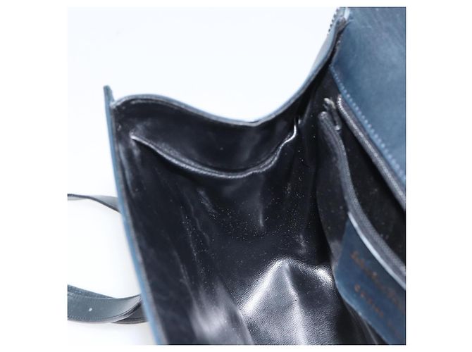 Borsa a Spalla Salvatore Ferragamo in Pelle Blu Navy Oro Auth ka1235 D'oro - vista 19